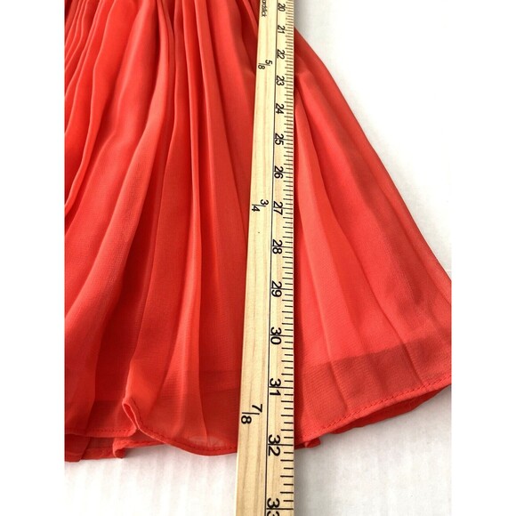 Moon Collection Women's Orange(ish) Flare Pleated Embellished Mini Dress Medium - Picture 11 of 12